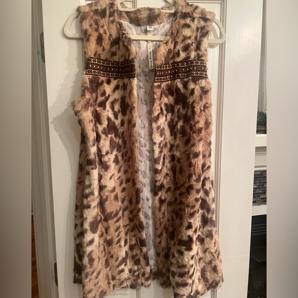 Uncle Frank Leopard Vest NEW